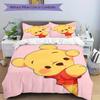 3pcs Set Pooh Bear1pc of Quilt Cover+2pcs of Pillowcase, No Core, Print Bedding, All Seasons Bedroom Setting050