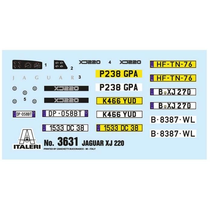 Italeri - maquette voiture jaguar xj 220 italeri 3631 1/24ème maquette char promo - ref : 12105