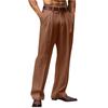 Men Classic Fit Pleated Front Trousers with Belt Loops and Side Pockets for Business or Casual Wear