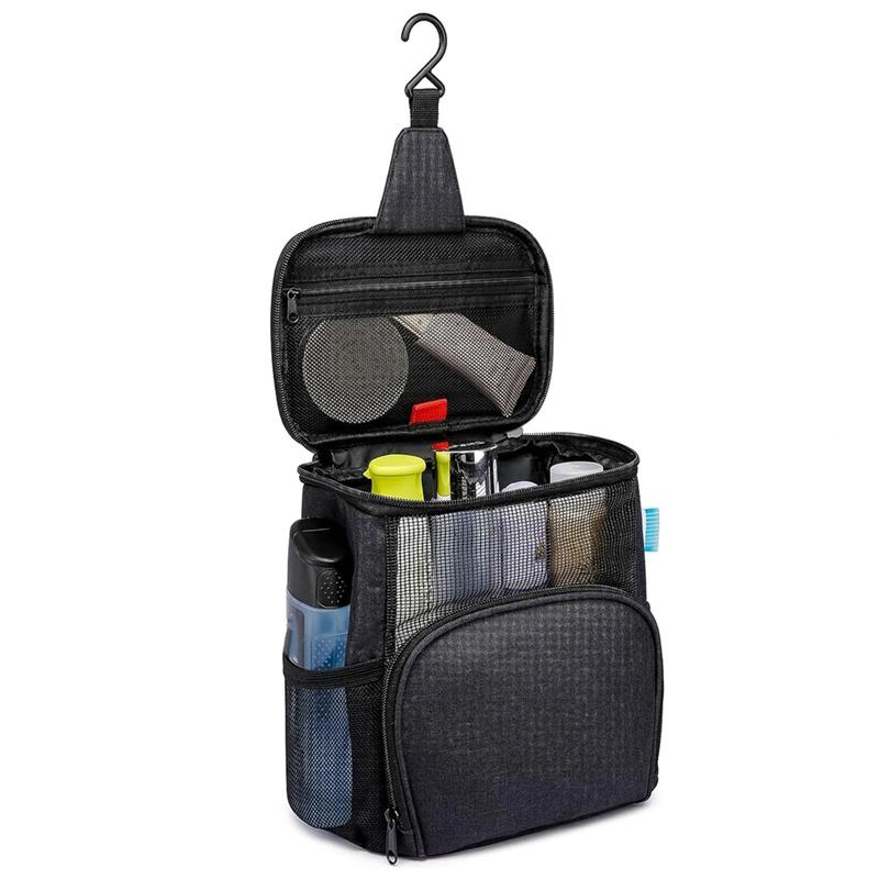 

M-Modern-Shower Caddy Portable College Dorm Room Essentials Tote Bag Fit For Bathroom, Quick Dry With Metal Hook, Travel Shower чорний