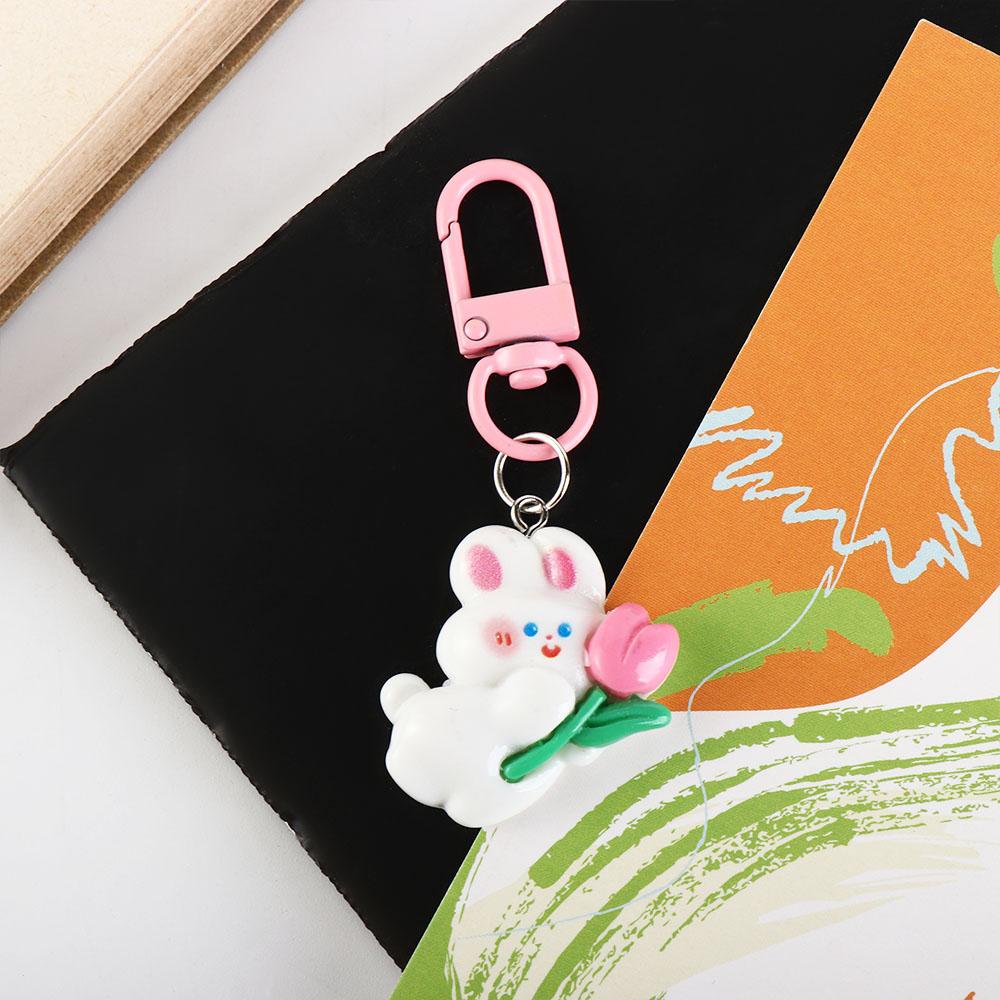 Pendant Cute Versatile Keychain Cartoon Bunny Tulip Bunny Keychain Bag Charm Child Girls Gifts