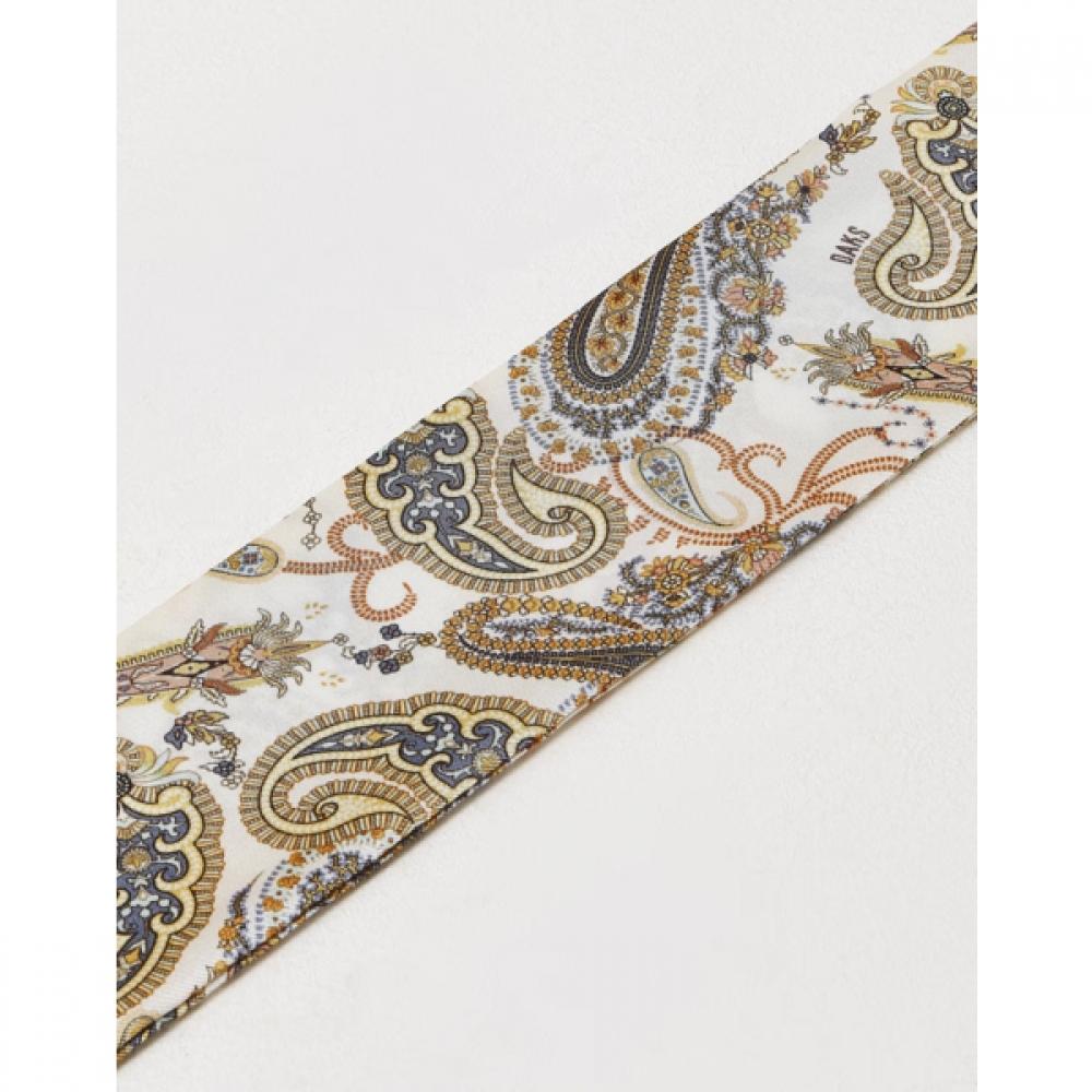Daks Blue Silk 100  Paisley Petit Scarf Dcsc6f551y1