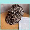 Horse Riding Hat With Leopard Print And Windproof Features For Autumn Season