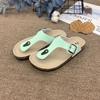 Fashion Fashion Retro Woman Shoes Summer New Round Toe Flat Shoe Comfort Versatile Women's Slippers Simple Soft Soled Women's Flip Flops