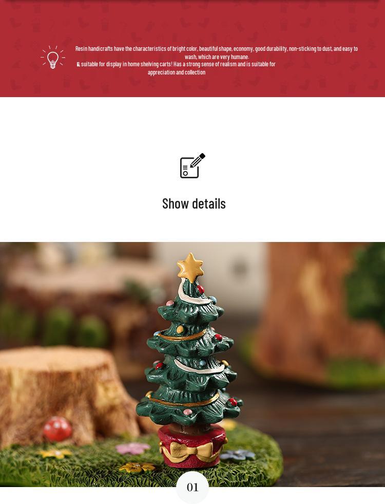 Handbemalte Harz Santa Claus Zakka Ornament für Desktop Mikro-Landschaft Dekoration