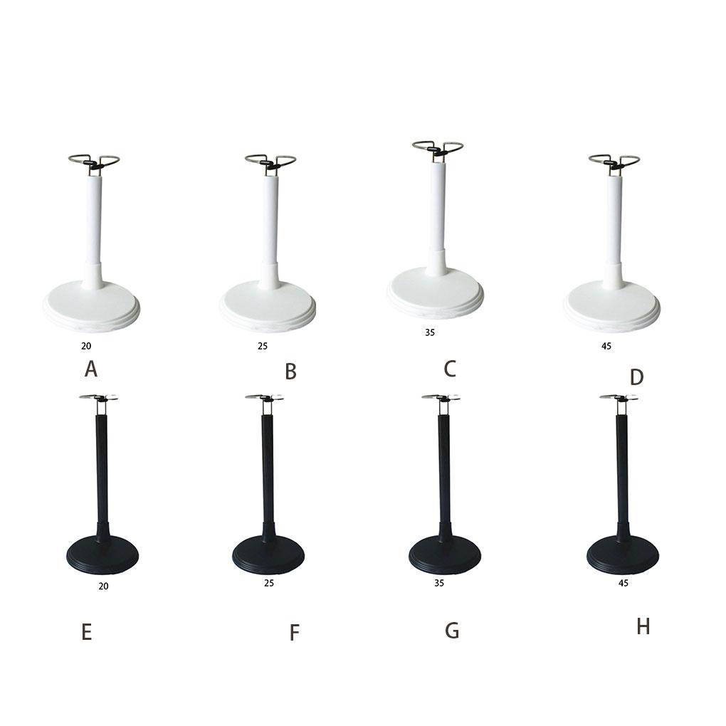 Sturdy and Durable PVC Ring Adjustable Metal Stand Showcase Doll Or Bear with Style Adjustable Allows To Be Placed, Black, 35