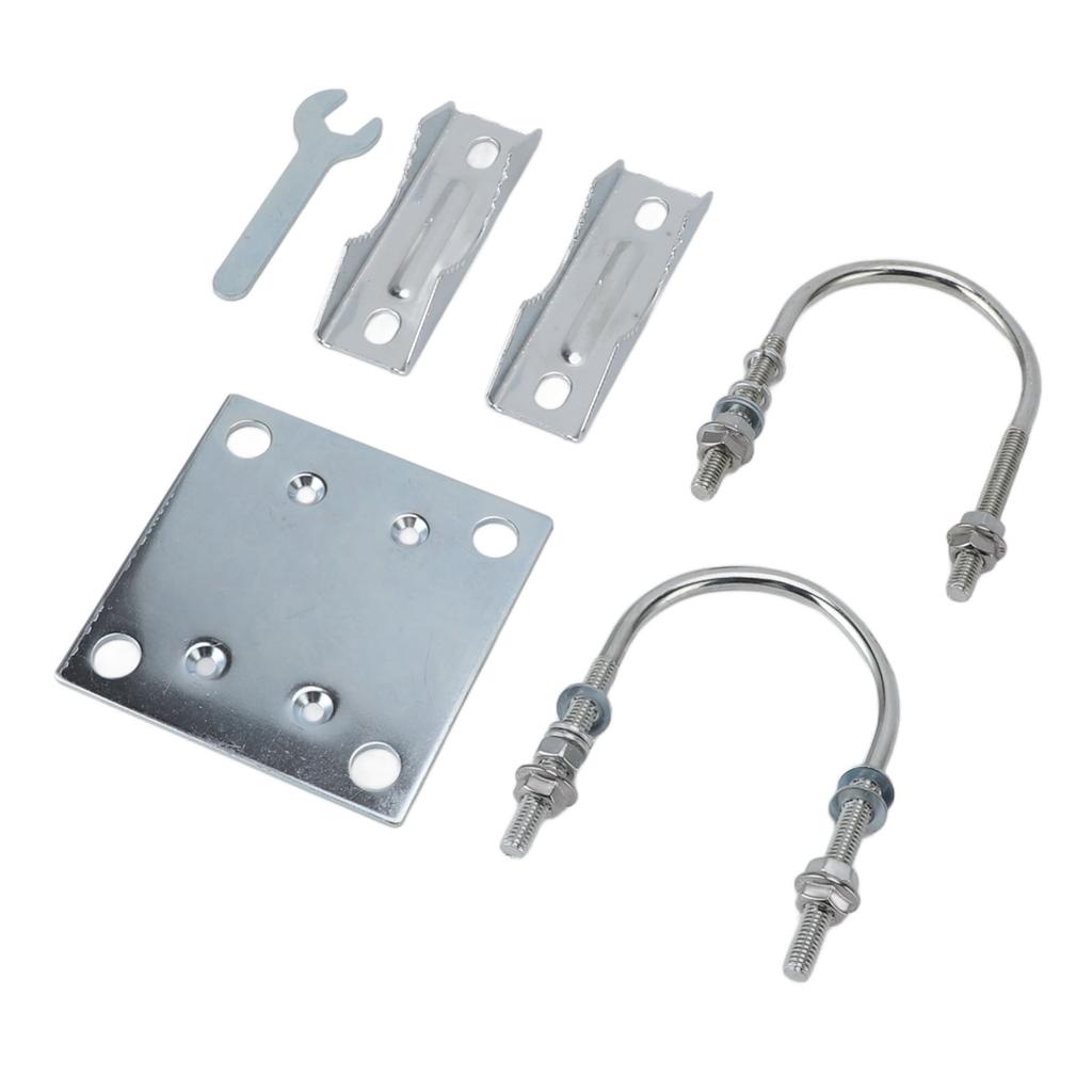 Antenna Mast Pipe Mount Stable Support Flexible Adjustment Aluminum Alloy Antenna Mast Bracket Mount for Roof Wall Set 2