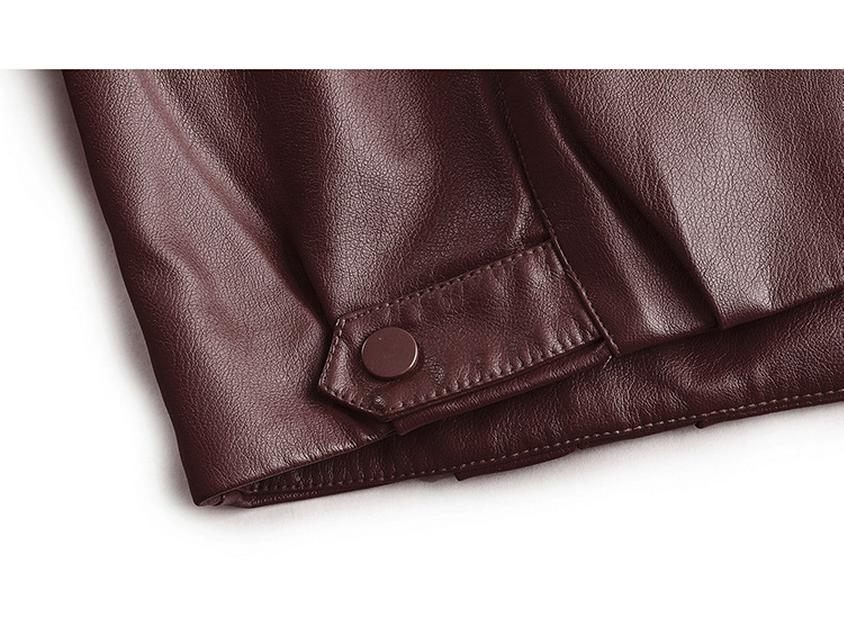 New Hot Style PU Leather Jacket for Middle-Aged and Elderly Women - Petite Spring and Autumn Suit Jacket