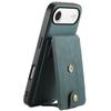 DENIOR D14 For iPhone Air Magnetic Case with Detachable Card Holder Kickstand PU+TPU+PC Phone Cover