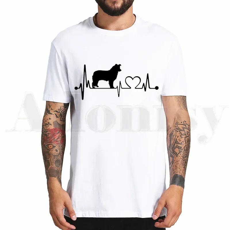 Border Collie Print Tshirt Hip Hop Girl Print Top Tees Harajuku Dog Cartoon Funny Kawaii Art Tshirts Men Fashion Summer Tshirts
