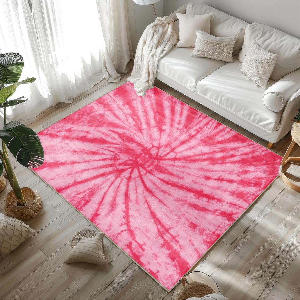 Nordic Tie Dye Area Rug for Living Room Modern Abstract Area Carpet Boho Area Rugs Colorful Rug Eclectic Bedroom Decor Carpet