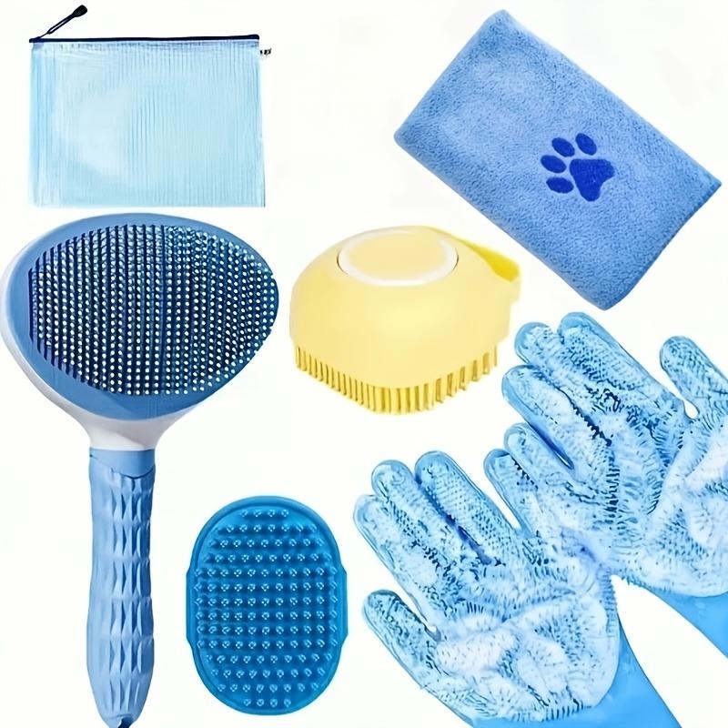 

6pcs/set Professional Pet Grooming Kit with Bath Towel Gloves & Brush for Dogs Cats Bathing Care Pet bathing set