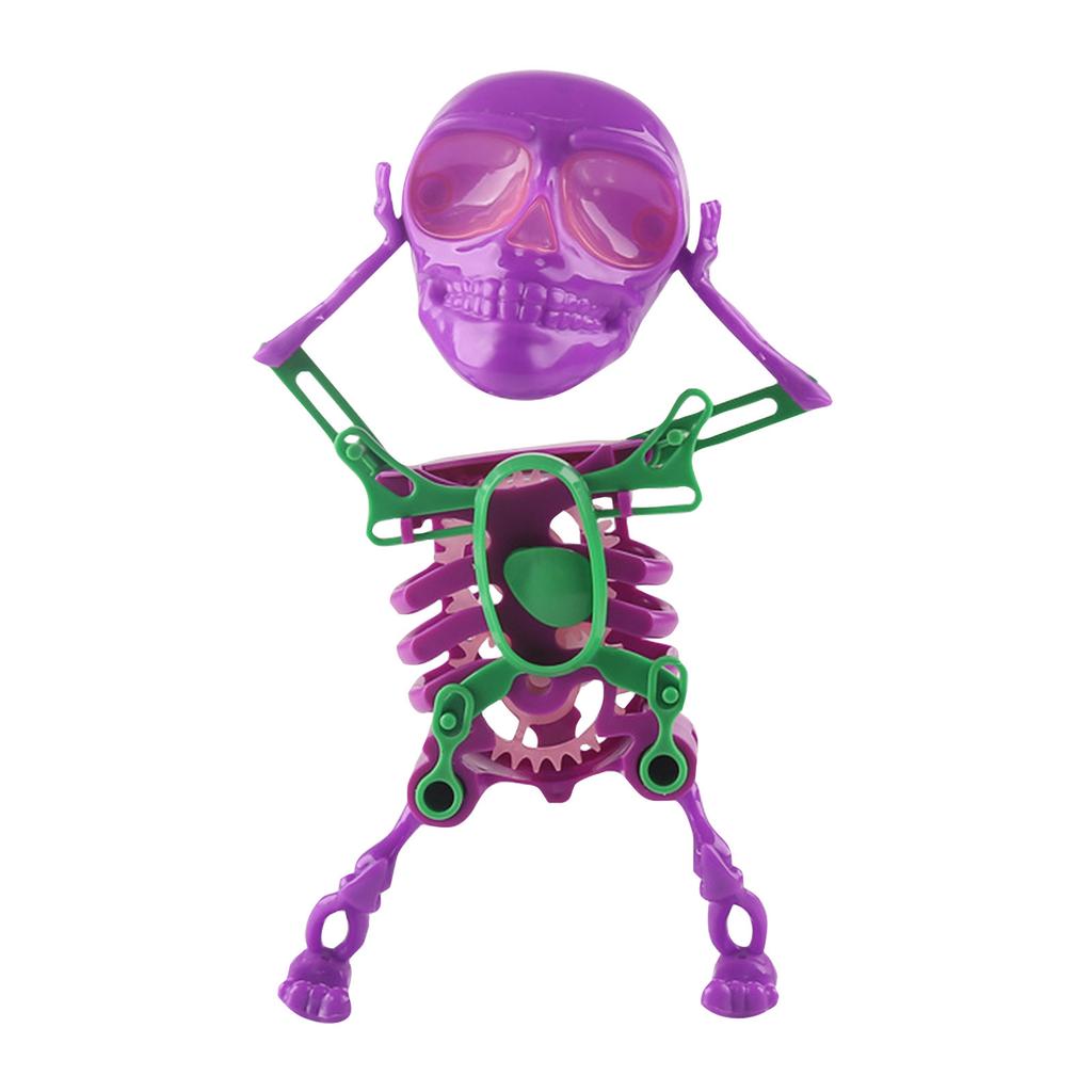 Dancing And Swinging 3D Toy With Light And Music, Halloween Wind Up Walk Skeleton Clockwork Toy, Funny Wind Up Dancing Skeleton, Funny Dance