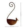 Rusty Metal Hanging Bird Bath Feeder Large Capacity Bird Water Bowl Bird Water Drinker  Backyard