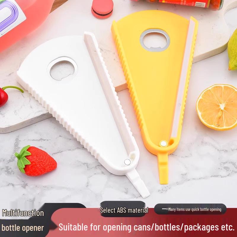 

Screw Cap & Bottle Opener: Multifunctional Manual Tool for Household Use Yellow Opener - Single