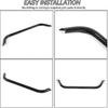 Lcojicep Car Center Vent Frame Trim Compatible with Rivian R1T R1S 2022-2023, ABS Car Interior Center Air Conditioner Lower Trim Accessories (Carbon