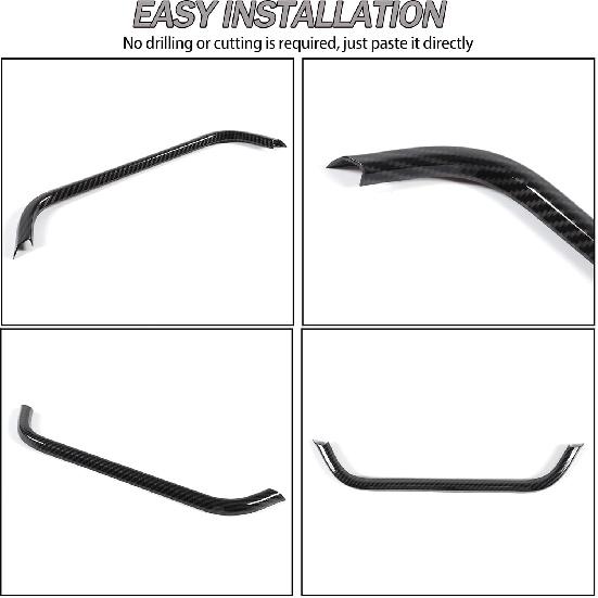 Lcojicep Car Center Vent Frame Trim Compatible with Rivian R1T R1S 2022-2023, ABS Car Interior Center Air Conditioner Lower Trim Accessories (Carbon