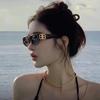 2025 Women's Retro Cat Eye Influencer Sunglasses – European & American Style, Square/Round Face, Anti-UV, Slimming Effect.