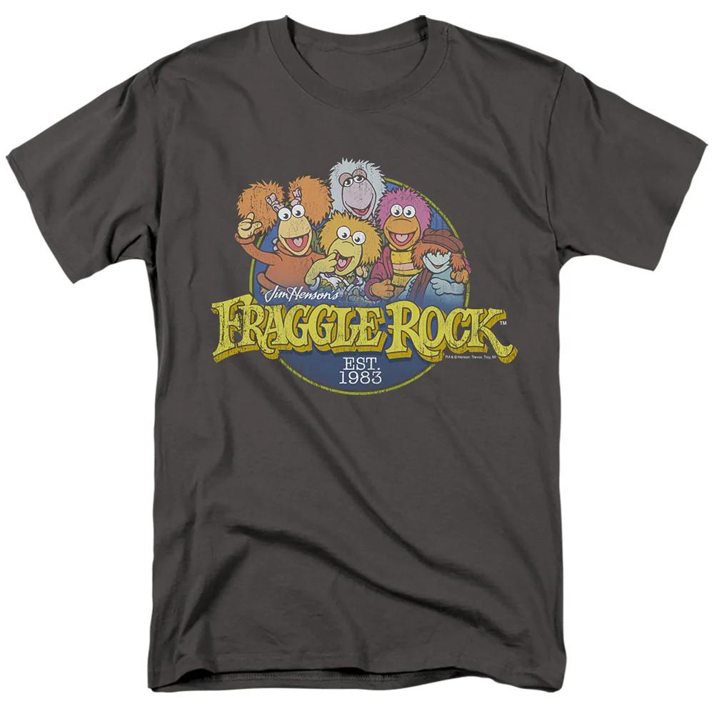 Fraggle Rock Circle Logo Mens T Shirt Charcoal Unisex T-Shirt S