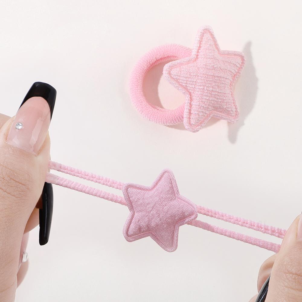 30/20/10Pcs Girls Crown Butterfly Children Hairbands No Harm Hair Cartoon Towel Rope Ponytail Holder Kids Rubber Band Headwear