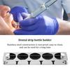 Dental Drip Bottle Placement Rack Silver Stainless Steel Reusable Bottle Holder for Dentists