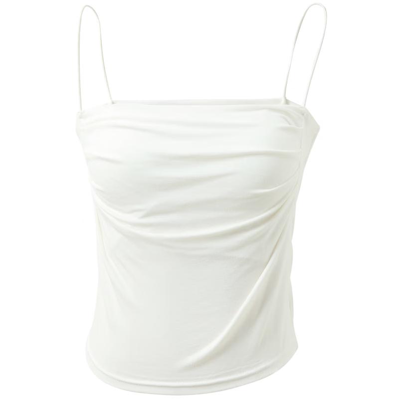 Sancai 2026 Summer Sleeveless Slim-Fit Camisole with Built-in Bra XL