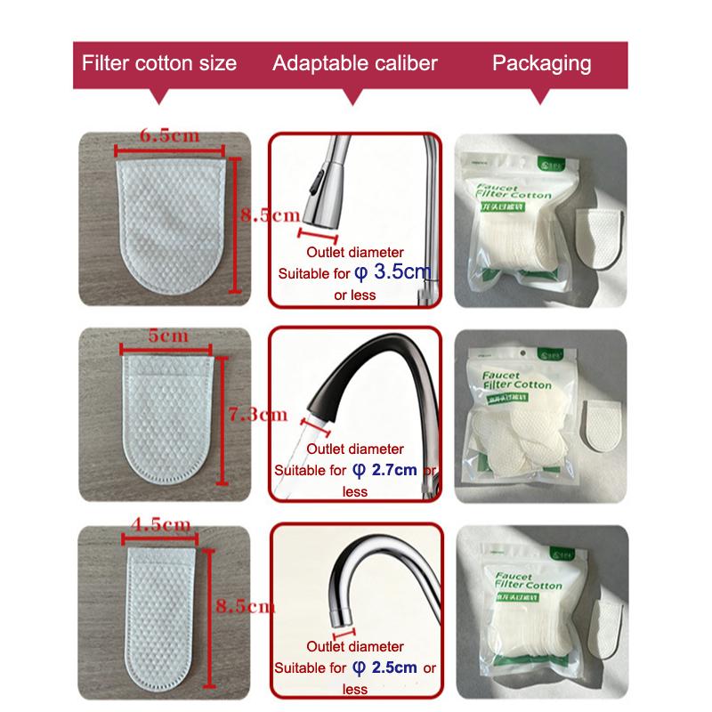 Wegwerp Kraanfilter Katoenen Zak Kit Universele Waterkraan Filtratie Sok Voor Keuken Badkamer Kraan Accessoires