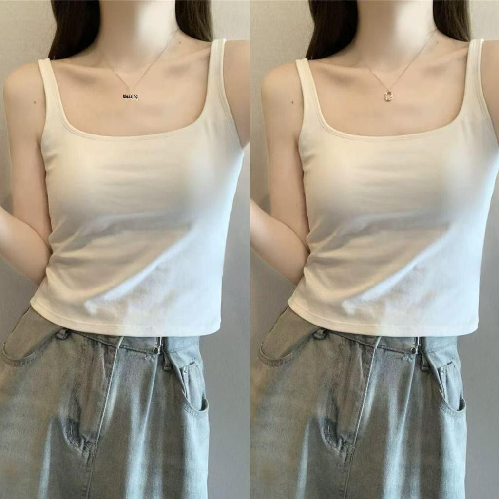 95% Cotton Plus Size Women's Camisole Vest - Slimming Bodycon Sleeveless Top for Spring/Summer