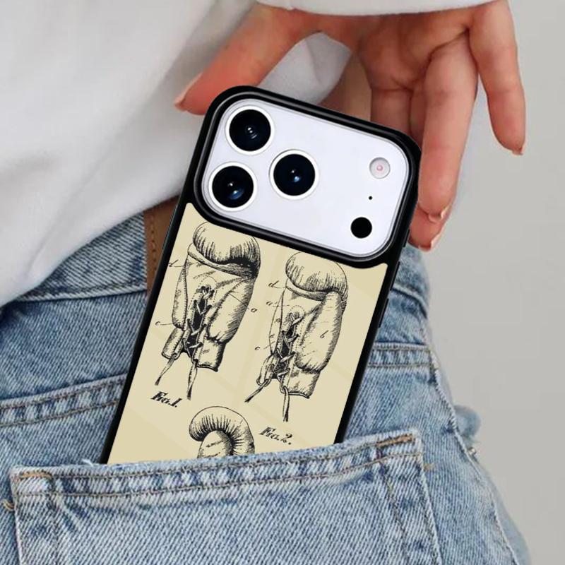 Boxing Art Phone Case for iPhone 16e 15 14 13 12 17 Pro Max Plus Air 17pro Cover Coque
