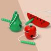 Pear Montessori Sensory Wooden Toys Pear Funny Wooden Threading Toys  Basic Life Fine Motor Skill