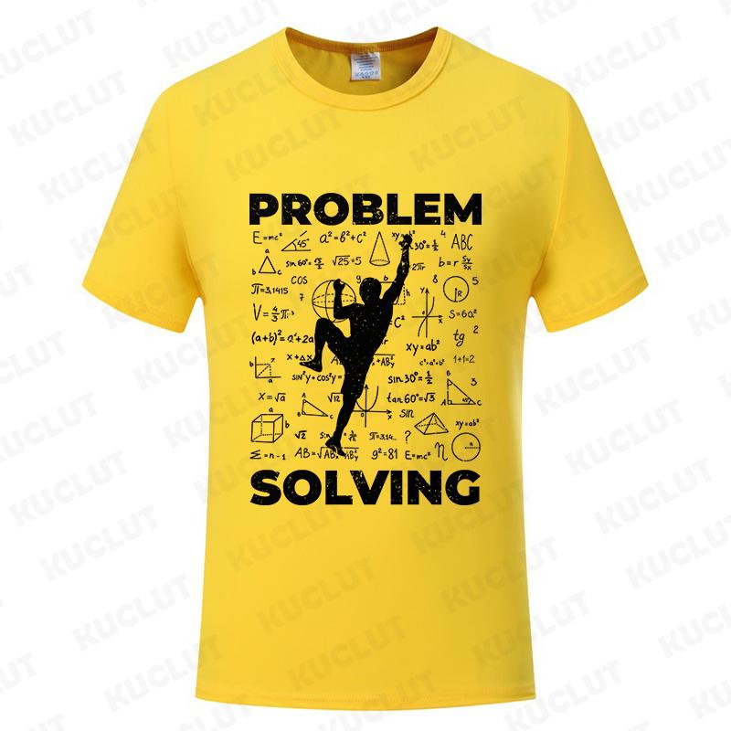 Rock Climbing T Shirt for Women Men Bouldering Tees Problem Solving Math Tops Sport Climber Tshirt Short Sleeve Unisex Clothing
