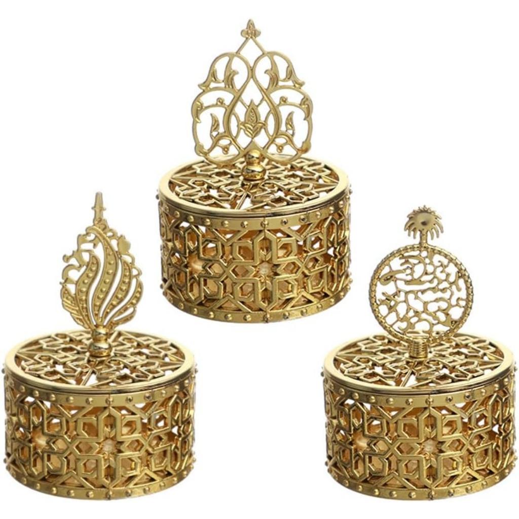 12PCS Candy Boxes with Lid Candy Containers for Ramadan Eid Mubarak Islamic Party Decor Treat Boxes Wedding Favor Boxes Container Candy Jars for Party