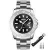 Watch Men's Waterproof Silver Brand Fashionable Stainless Metal Business Arm Clock for Men Clock Gentleman Quartz Analog Casual Ranking Luxury Present