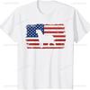 Vintage Labrador Retriever Dog US American Flag Cotton TShirt Harajuku Streetwear Graphic High Quality Cotton Shortsleev Tops