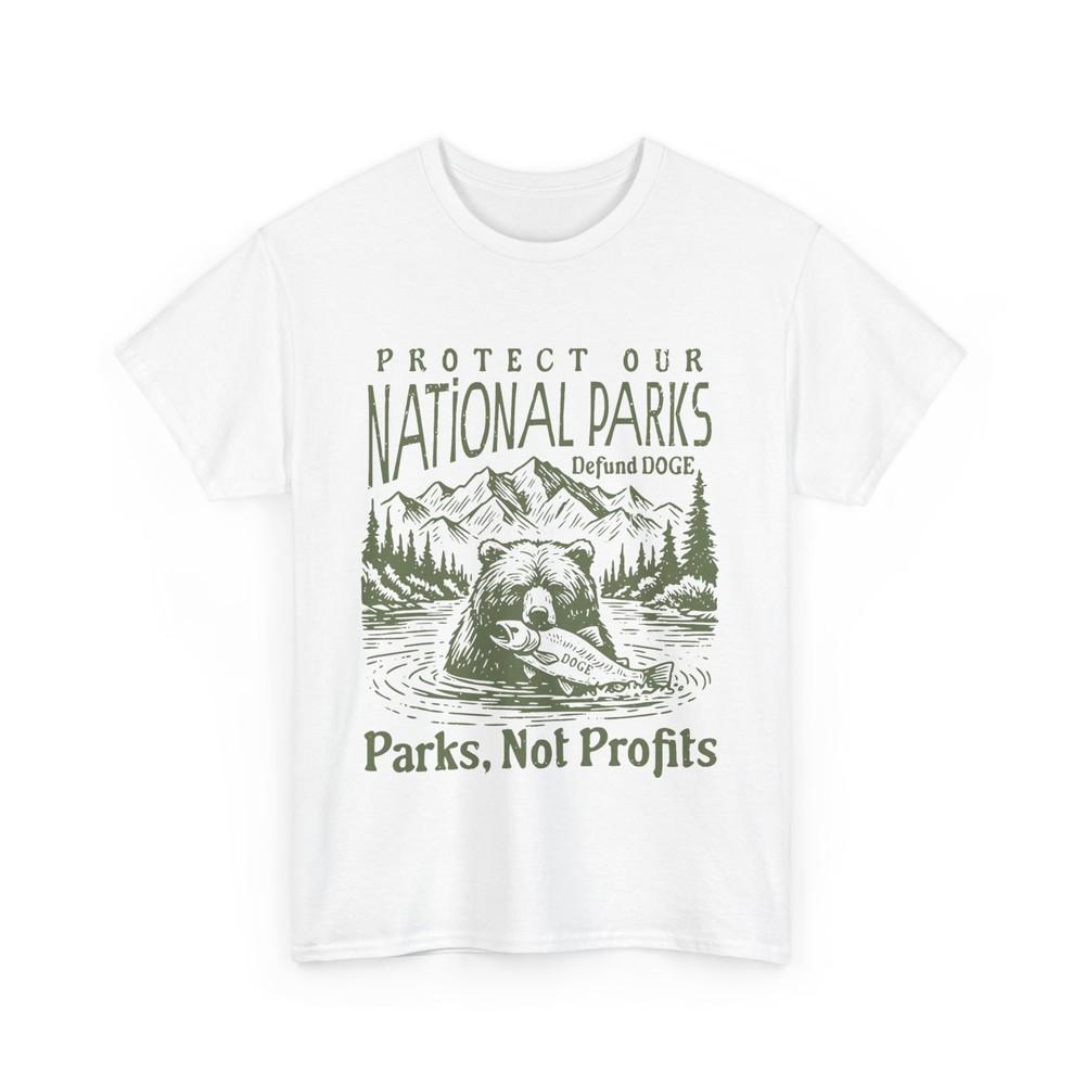 

Support National Parks Defund DOGE Parks Not Profits Bear Shirt 2XL