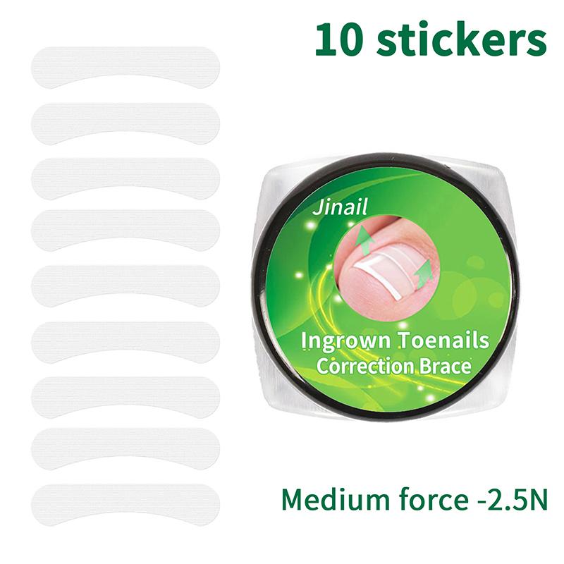 10 sztuk Narzędzia do korekcji wrastających paznokci u stóp Klips prostujący Orteza Elastyczny plaster Naklejka Narzędzie do pedicure do pielęgnacji i leczenia paznokci