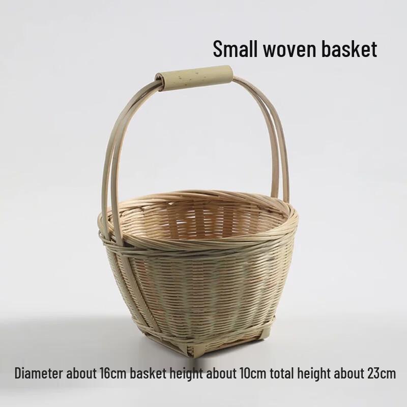 Handwoven Bamboo Small Picking Baskets - 3 Piece Set