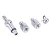 Plastic Brake Fluid Service Pump Kit with Clear Flexible Tubing, Two Straight Tubes and Threaded Connection Pieces for Vehicle Maintenance
