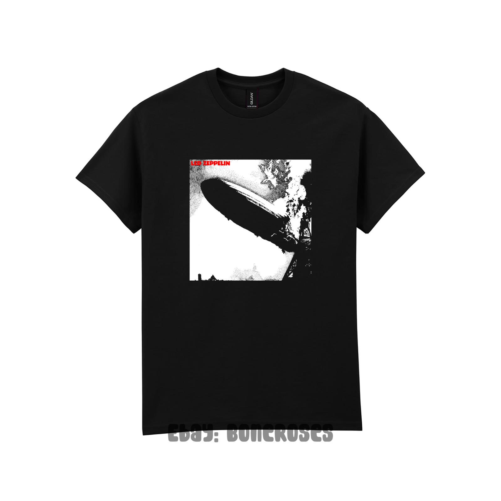 Led Zeppelin - Black T-Shirt, Hard Rock, Blues, Folk, Heavy Metal Unisex T-Shirt S