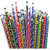 GiftExpress 48 Pcs Paw Print Pencils for Kids, Colorful Assortment Wooden Pencil with Eraser for School Supplies, Classroom Prize