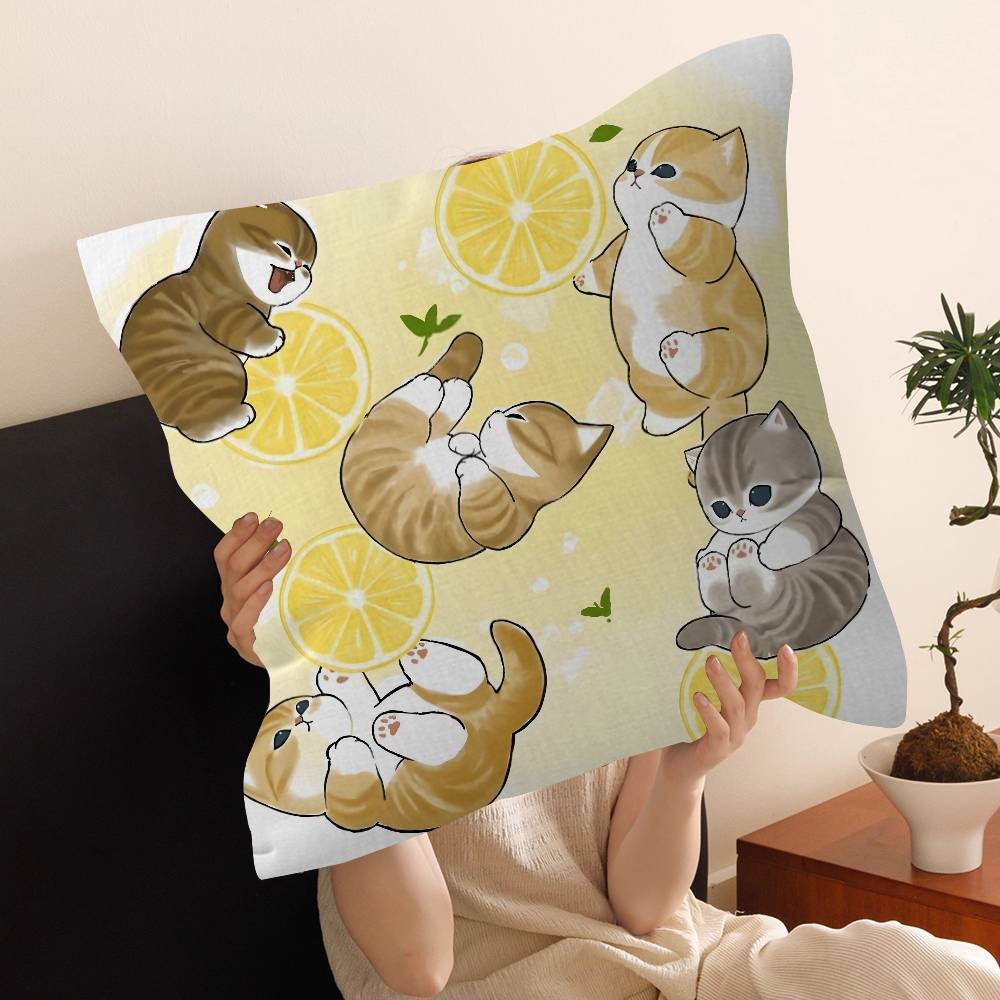 Fashion Luxury Cute Mofusand Cat Cushion Cover Pillow Cover Decor Pillowcase Printed Cushion Case For Couch