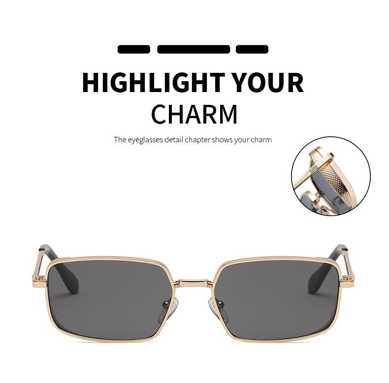 3pcs Fashion Small Square Sunglasses Women Brand Designer Metal Frame Square Punk Sun Glasses Men Popular Glasses UV400
