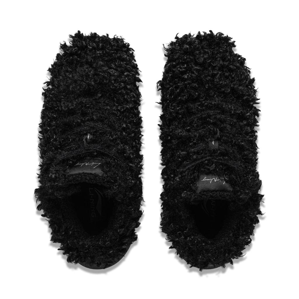 Li-Ning Fashionable Versatile Comfortable Plush Non-Slip Wear-Resistant Low-Top Casual Shoes Women sneaker Black AGCU552-4