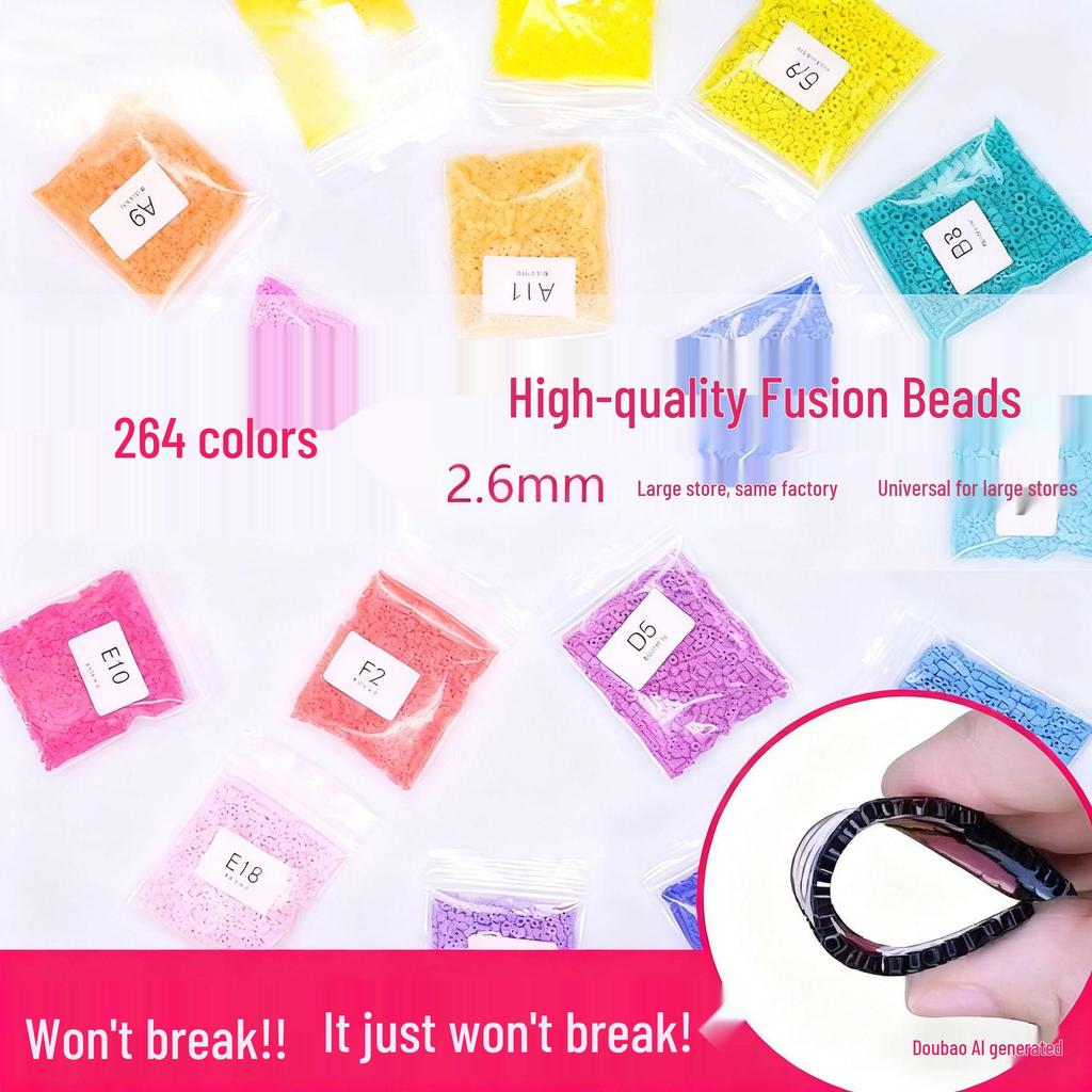 Pinbeads Fusion Beans Refill Pack: All-Color Series, 1000 Beads (2.6mm) for DIY Puzzle Crafting