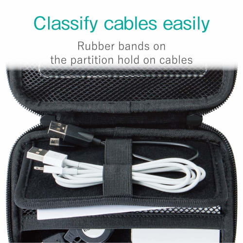 ELECOM Pouch Bag-in-Bag Gadget Storage S Size Black TB-01GPBK