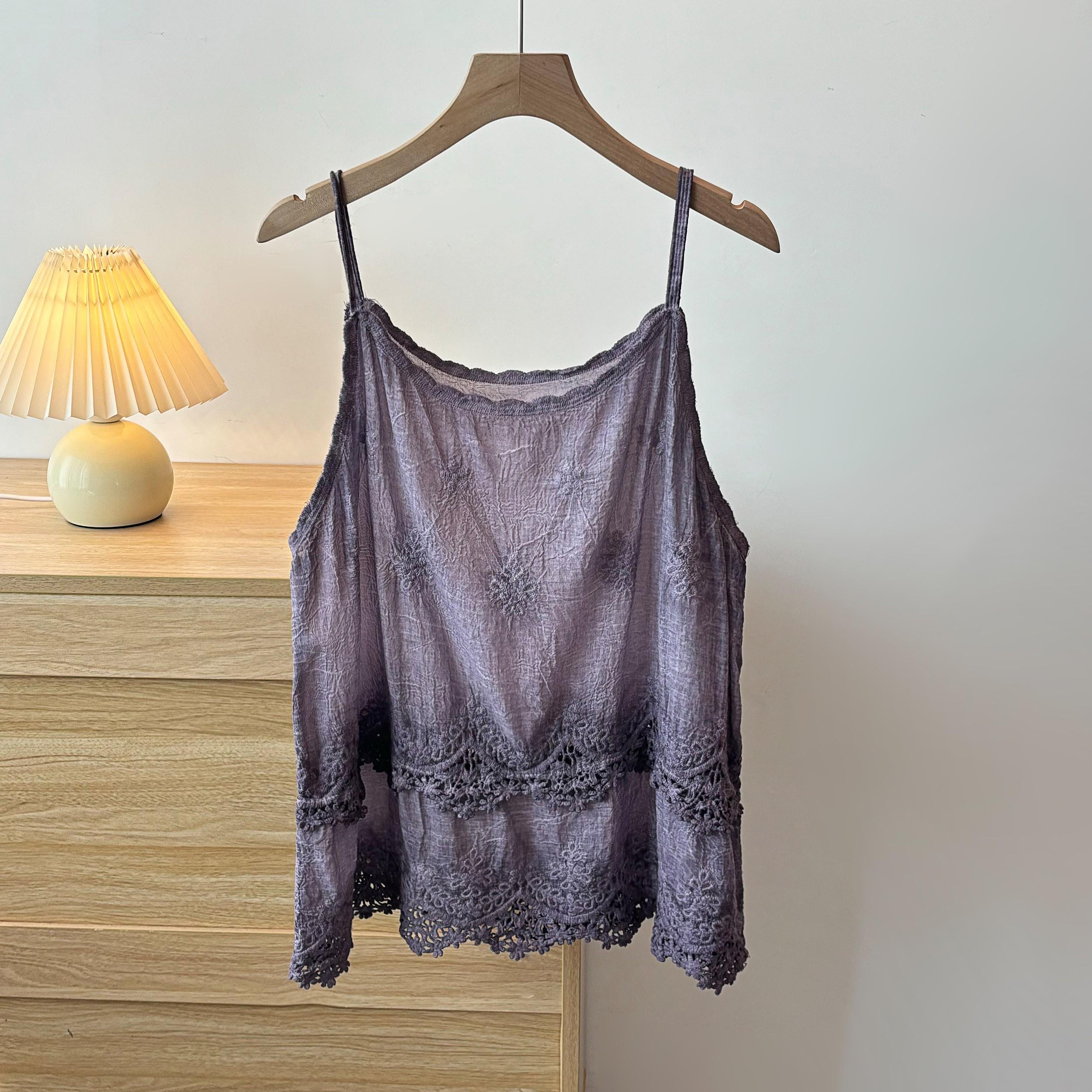 

DIMANAF 2025 Лето Новый Безрукавный Жилет Женская Базовая Футболка Модные Фиолетовые Топы Футболки Повседневные Свободные Белые Футболки One Size