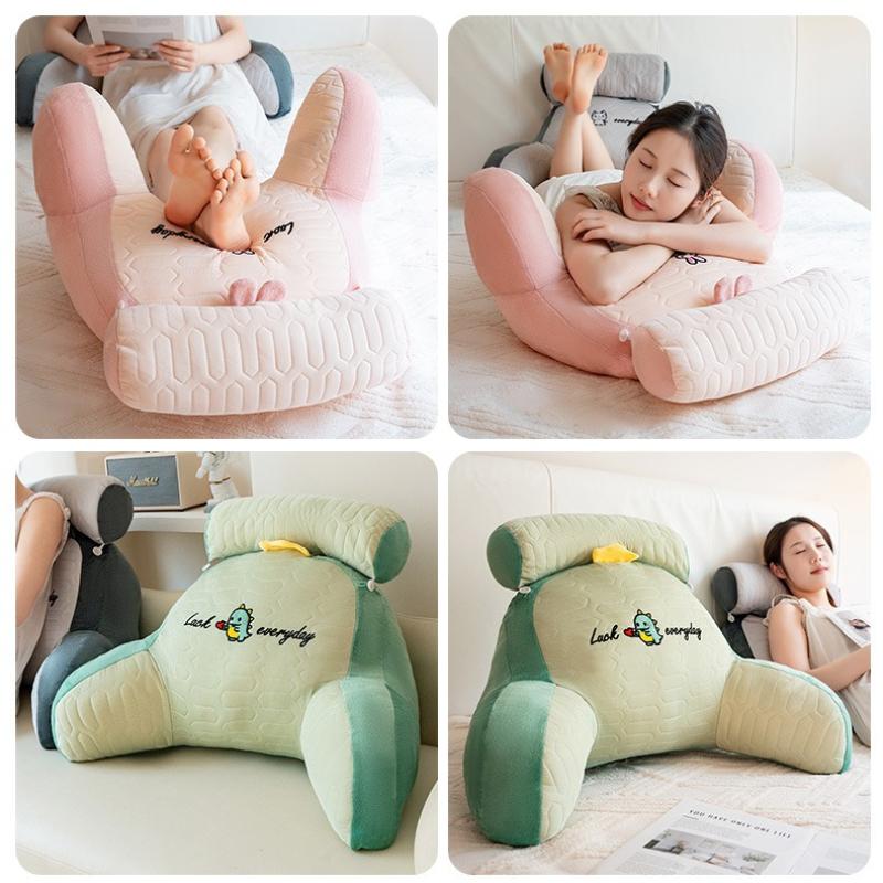 Multi-functional Latex Headboard Cushion Soft Bag Waist Support Pillow Large Back Sofa Pillow Bed Reading Can Be Removed and Washed Ergonomic Pillow