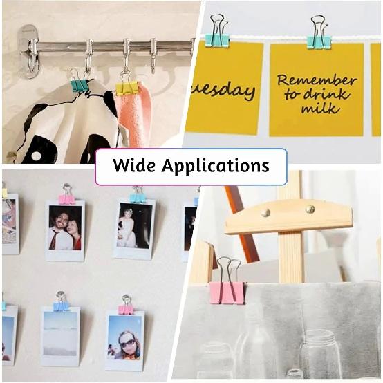 60 de bucăți mini agrafe de liant agrafă de liant de culoare agrafă de hârtie mică 15 mm 5/8 inch agrafe de birou de dimensiuni micro pentru acasă, școală, birou, afaceri