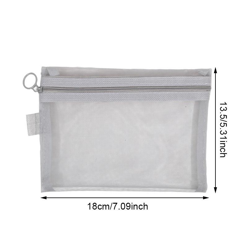 1/3PCS Mesh Hard Disk Card Reader Bags Portable Earphone Data Cable Chargers Storage Bag U Disk Zipper Pouch Travel Organizer