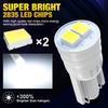 10Pcs Ceramic T10 W5W LED Bulb 194 168 Led Canbus 2SMD 2835 Car Interior Lights Wedge Side Marker Clearance Auto Lamp 12V White